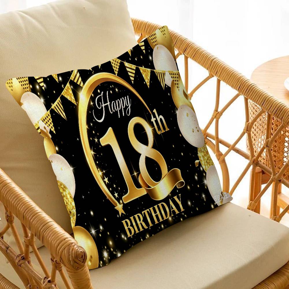 18 21 30 40 50 60 70 80 90th Anniversary Party Cushion Cover Car Throw Pillow Case For Sofa Car Christmas Gift