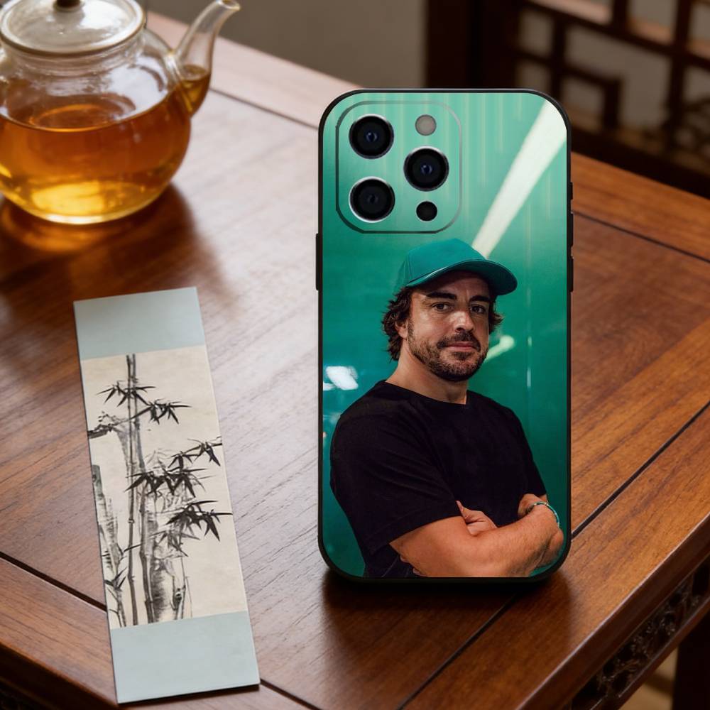 F-Fernando Alonso Phone Case For iPhone 17,16,15,14,13,12,11 Plus,Pro Max,XS,Soft Silicone Black Cover