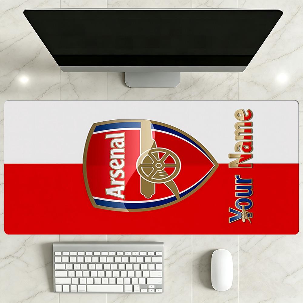 Arsenal F.c. Personalized Text Mouse Pad Gamer Mousepad Computer Desk Mat Non-Slip Rubber Base Computer Decor Item Office Use