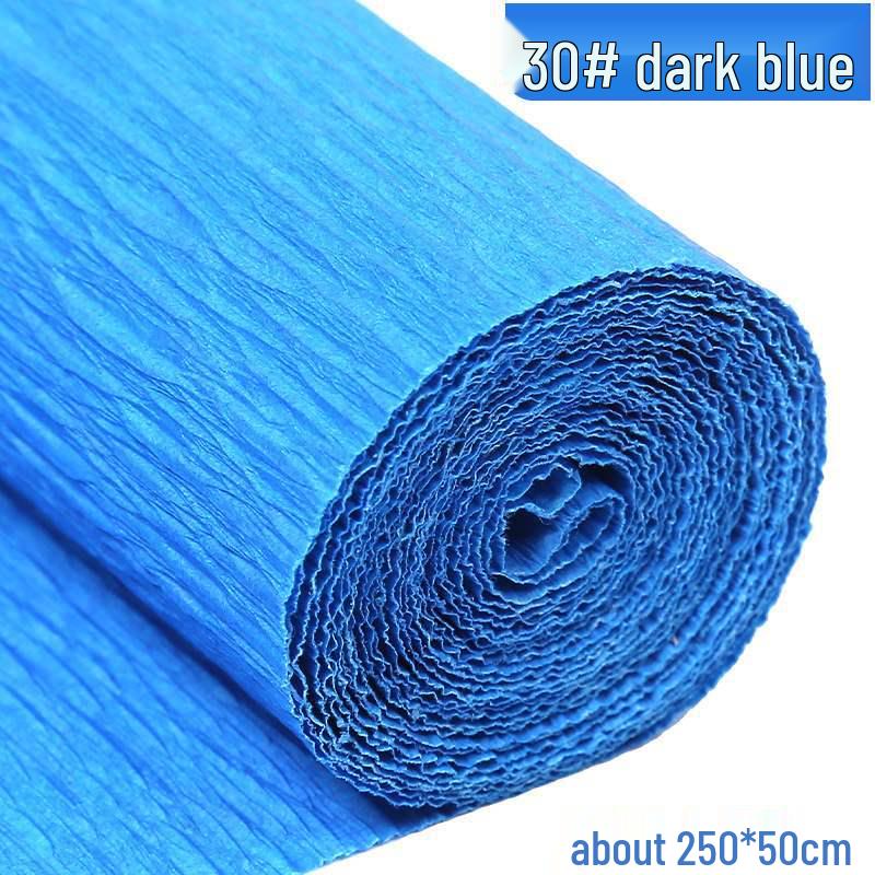 Thickened Colored Crepe Paper for DIY Flower Making: Pleated, Rolled Edge Handmade Material.