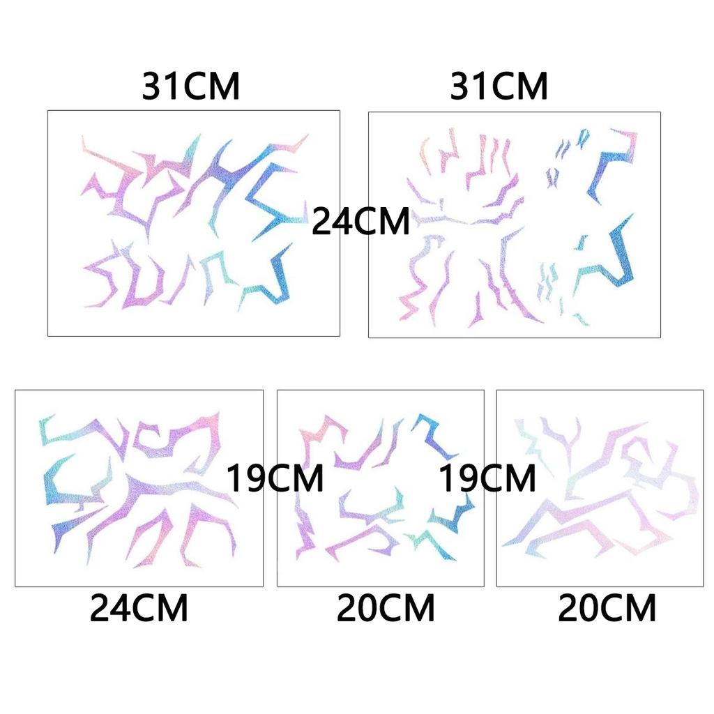 5pcs/set New Laser Kpop Demon Hunters Rumi Kang Temporary Tattoo Sticker Face And Body Tattoo Sticker For Halloween Party Gifts