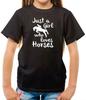 Bara En Tjej Som Älskar Hästar - Barn T-shirt - Hästhoppning - Jockey - Tävling