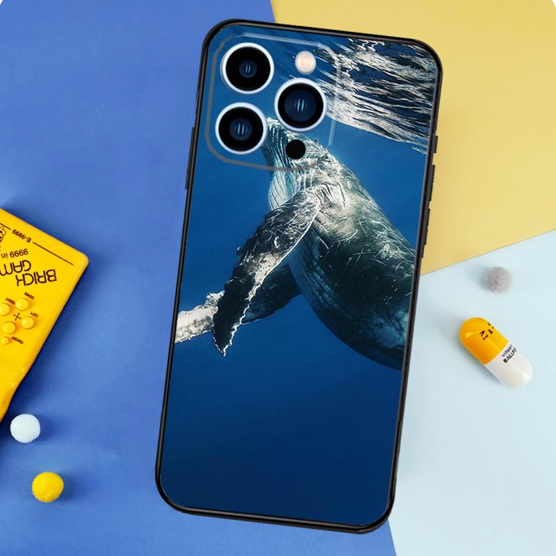 Blue Whale Phone Case For iPhone 17 16 15 14 13 11 12 Pro Max mini 15 16 Plus 16e 17 Air Bumper Cover