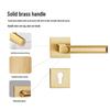 Brass Indoor Magnetic Silent Door Handle for Bedroom & Bathroom