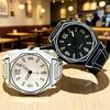 Fashion Quartz Watch for Men Women Soft Silicone Band Waterproof Business Watches Comic-book Style Minimalist Wristwatch Gifts