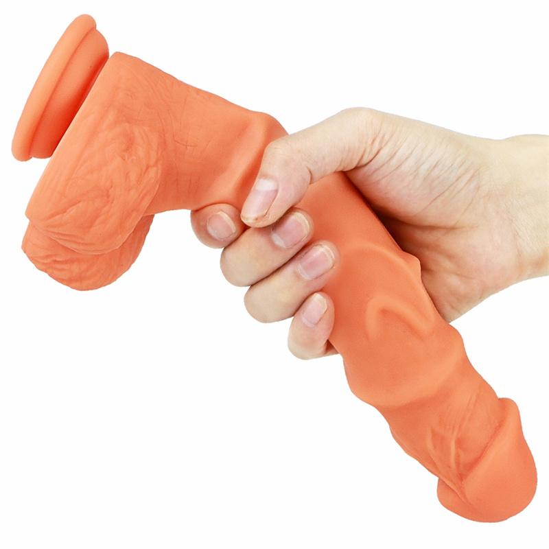 Female Adult Products Silicone Soft Manual Simulation Penis with Suction Cup Masturbation Device Fake Penis Guard Stick