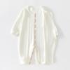 Newborn Baby Pure Cotton Rompers Infant Toddler Spring Summer Long-Sleeved Daily Jumpsuit Clothes for Boys and Girls Lightweight Cool Bodysuit