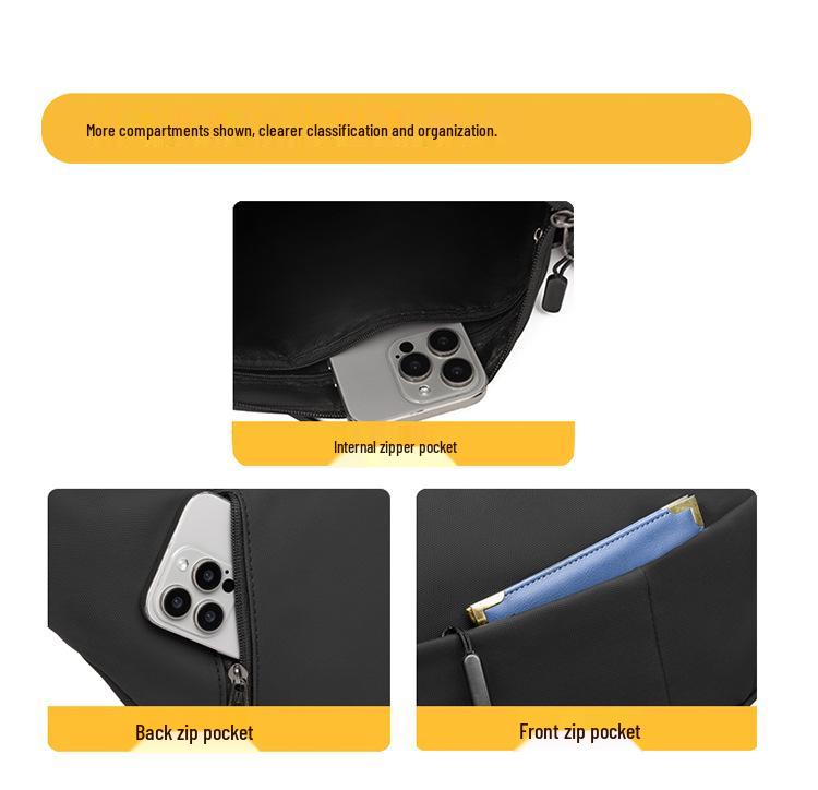 Men's Trendy Oxford Waterproof Crossbody Chest Bag