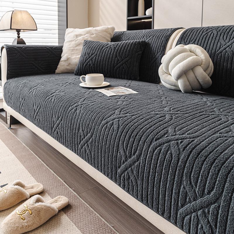 

1 шт. плюшевый нескользящий чехол для дивана, современная роскошь, подходит для домашних животных, дышащий, модный домашний декор, подходит для гостиной, спальни, офиса 90*160cm