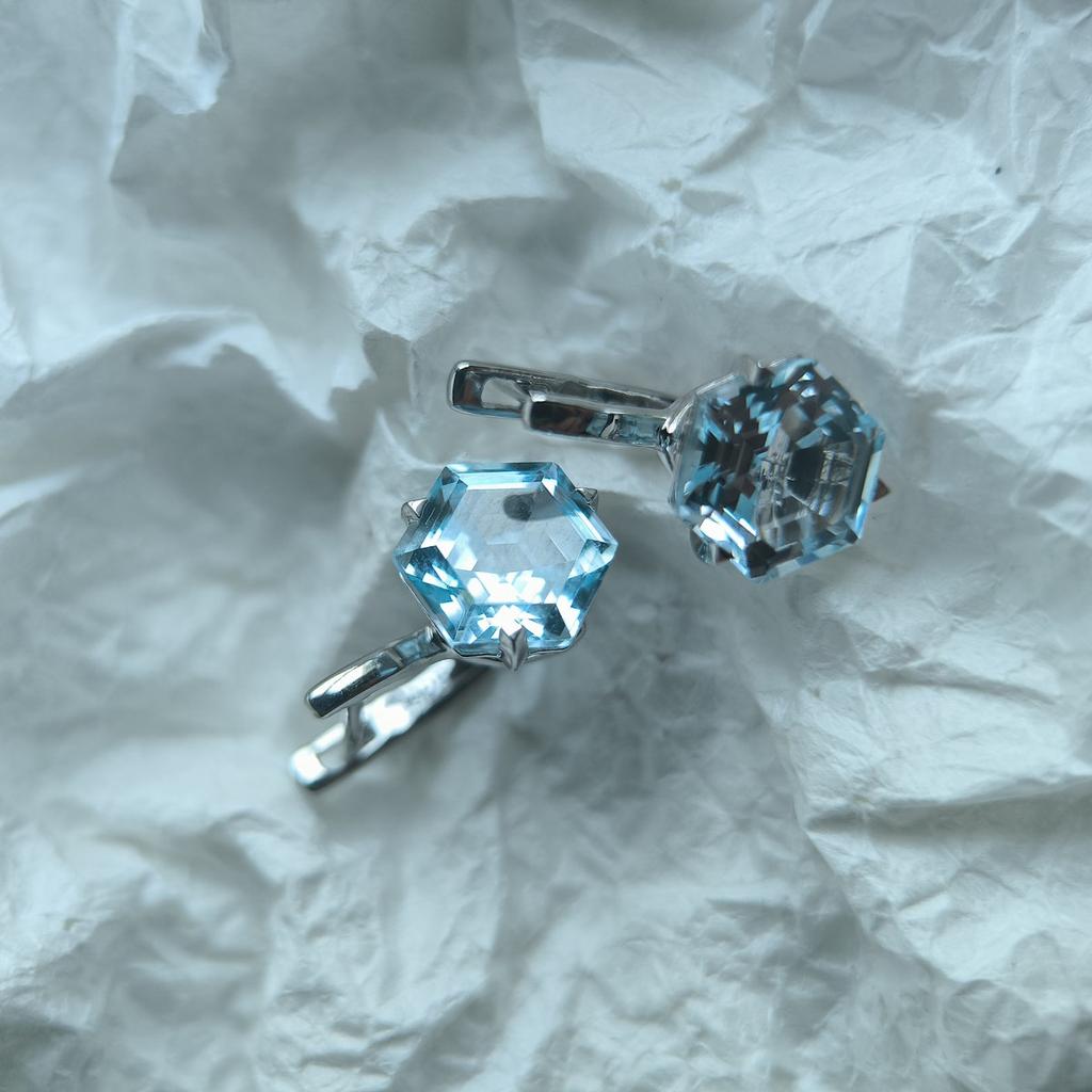 Серебряные серьги с натуральным топазом 10.327ct (2213819)