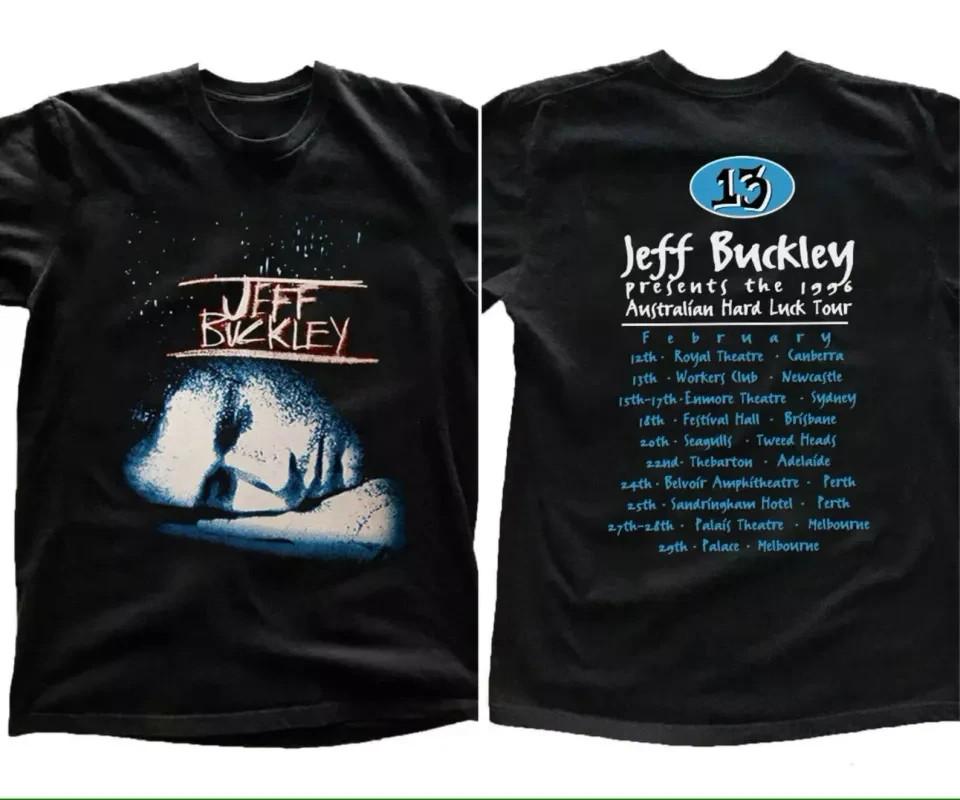 Jeff Buckley Hard Luck Tour 1996 Black T-shirt XXXL