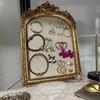 Classical Photo Frame Jewelry Showcase Flannel Lined Resin Construction Earring Necklace Holder For Home Retail Use
