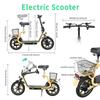 Electric Scooter with Seat TWOFISH M5-Elite-E 14" Tire 500W Motor 48V13Ah Battery Max Speed 40km/h Max Range 30km EEC Certified