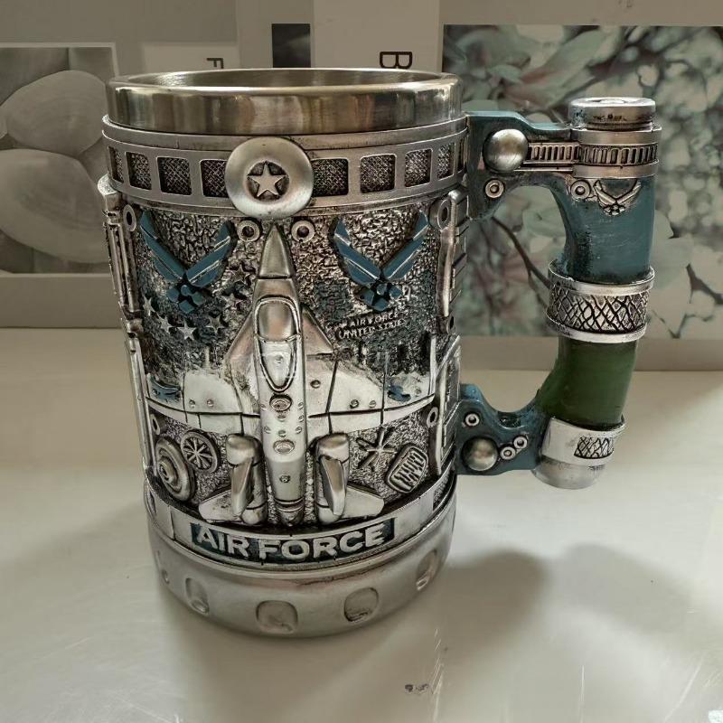 Popular Mug Creative Resin Stainless Steel Water Glass Personalized Wine Glass Gift Ornament