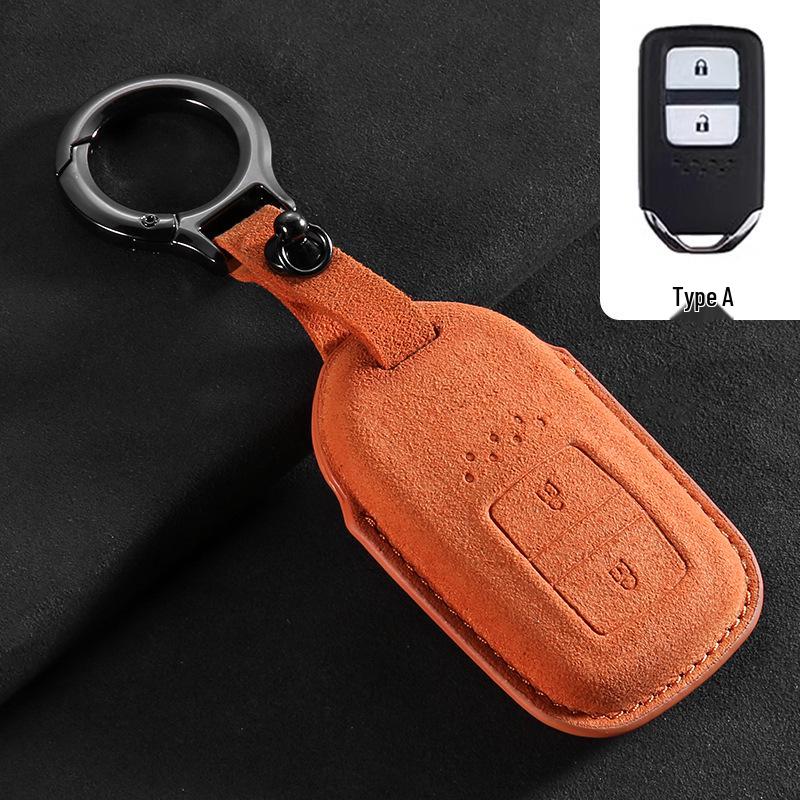 Compatible Car Key Case for Honda CRV, Accord 10th Gen, Civic, XRV, Guandao, Lingpai, Haoying, Binzhi - Cowhide Leather Bag