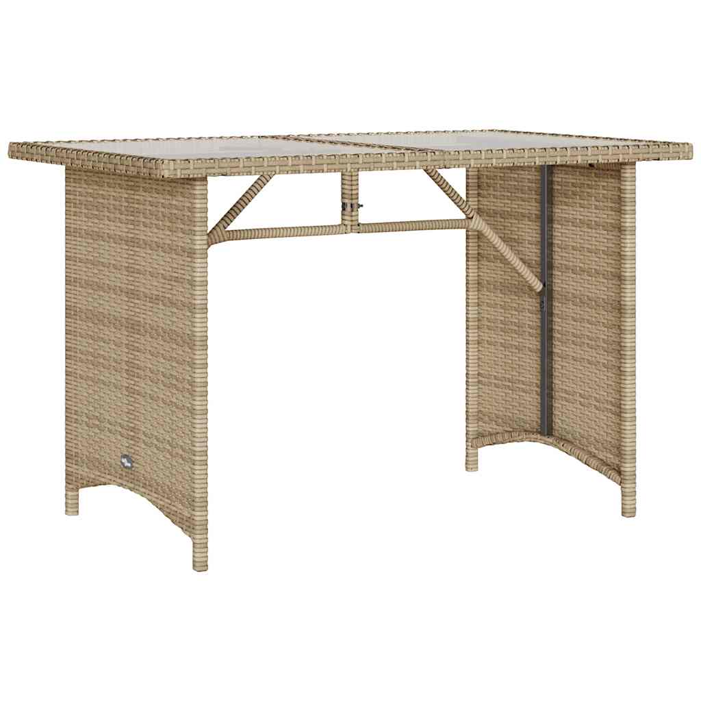 2 Piece Outdoor Dining Set with Cushions Beige Poly Rattan