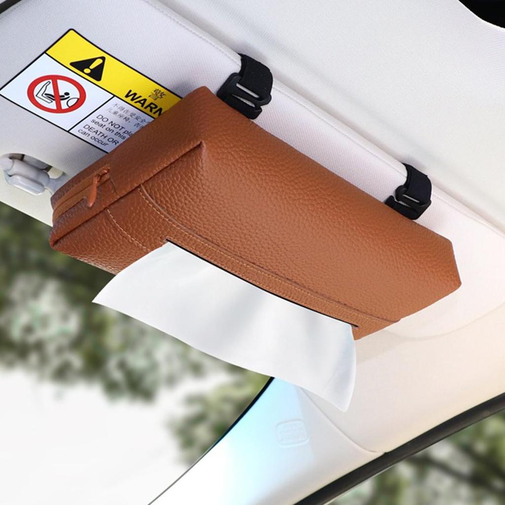 PELKERDR Car Tissue Case Car Tissue Holder Headrest Holder Sun