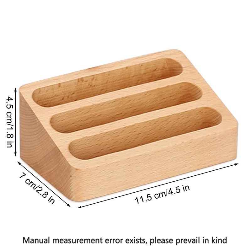 1pcs Wooden Business Card Box Creative Desktop Large Capacity Display and Storage Front Desk Business Card Holder