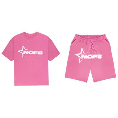 Men New Fashion Letter Graphics T-shirt Hip-hop Punk Summer Short Sleeve American Street Tops Shorts Set Y2K 2024 Men's Clothing