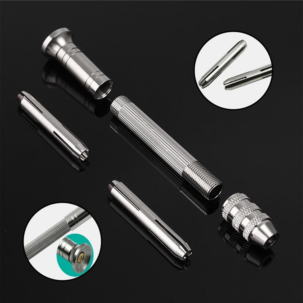 11pcs Mini  Hand Drill Chuck with 10pcs Drill Bit Jewelry Craft DIY Tool UK