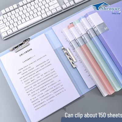 Morandi A4 Student Folder: Loose-leaf Paper Holder, Double Clip Organizer, Single Clip, Roll Holder