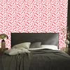 Hearts Wallpaper Coral and White 50x1000