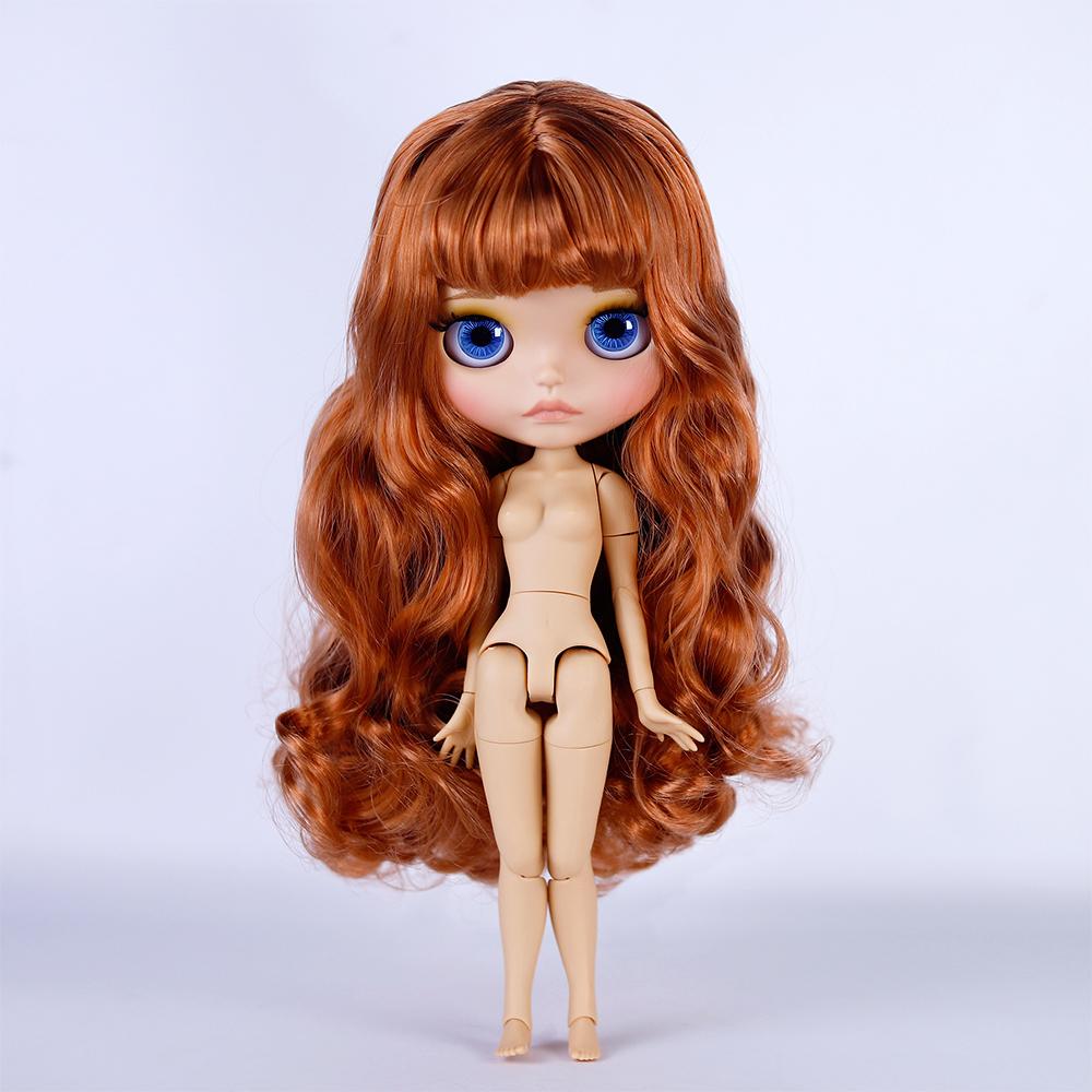 Icy Dbs Blyth Doll 19 Joints 30cm Body Bjd Doll Matte Face Glossy Face Tan Skin Beep Lips Hand-Painted Makeup Diy Hair Girl Gift