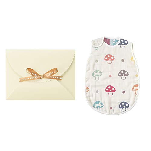

10mois - Hoppetta Baby Sleeper, 6-Layer Gauze, 100% Cotton, for Newborns to 3 Years, Champignon, 58cm Length, Gift Wrap Included, Perfect for Baby Sho