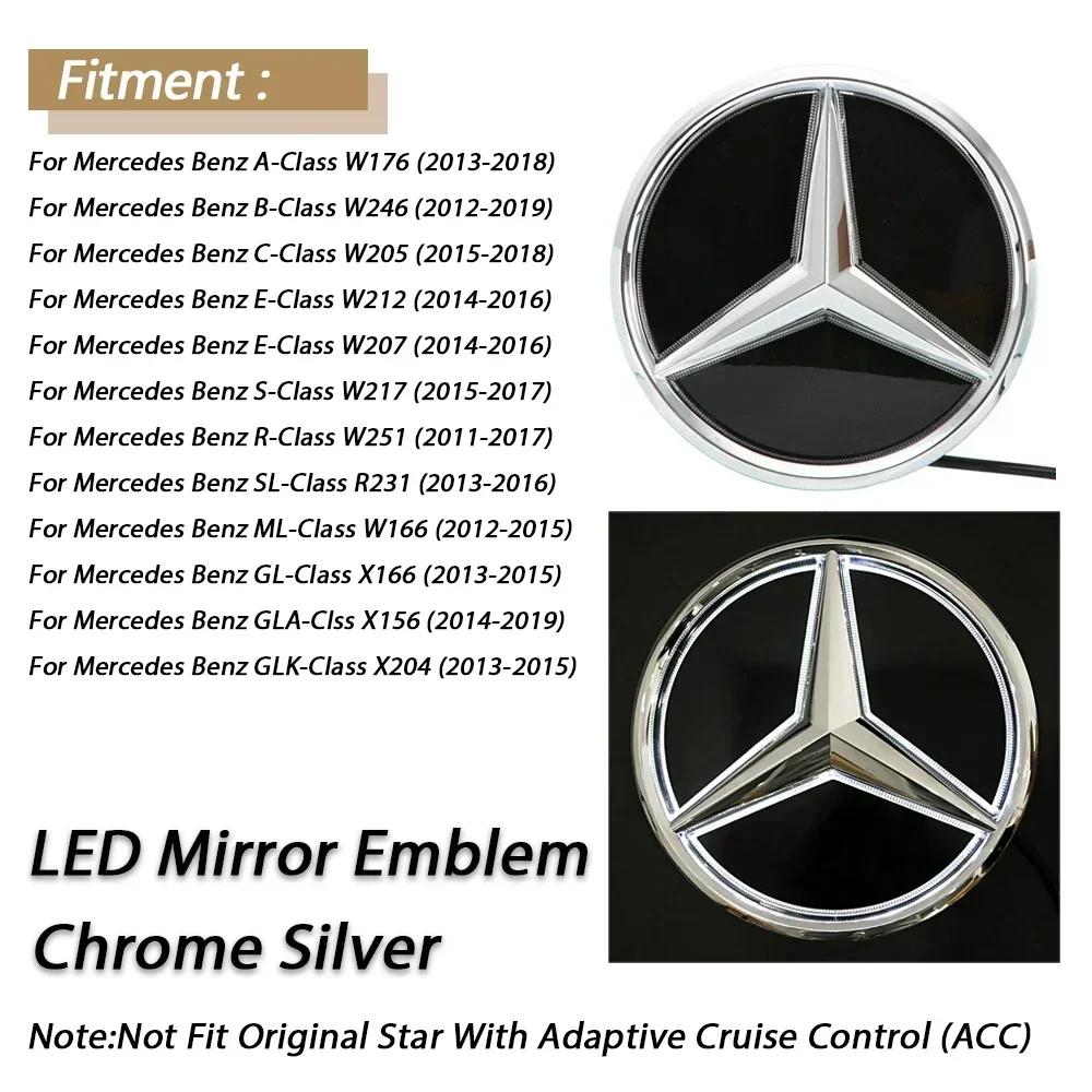 

Car Sticker 2025 Hot For Mercedes Benz 3D Mirror Front Grille Emblem For Mercedes Benz A/B/C/E/S/R/ML/SL W176 W246 W205 W212 W20