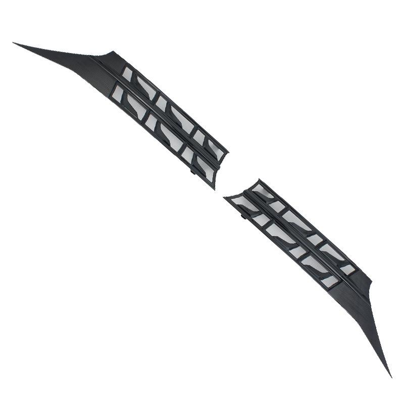 Fits 25 Denza D9 models: Front Windshield Insect Screen with ABS Baked Paint, Bright Carbon Fiber Pattern, Matte Black.