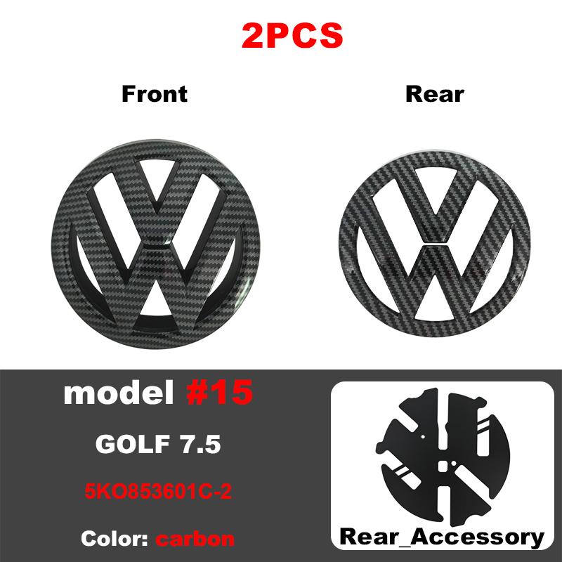 rsq1 For Volkswagen Golf 7.5 MK7.5 Car Styling Front Head Hood Bonnet Emblem Rear Tail Bumper Trunk Badge 5KO853601C VW Accessories