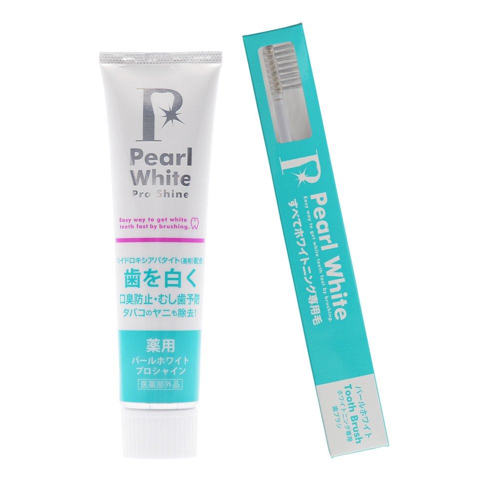 

Pearl White Medicated Pearl White Pro Shine 120 г 1 флакон специальный набор для зубной щетки Зубная паста для удаления желтизны +