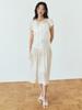 Ganiesong Soft Pleated Midi Skirt_Oat