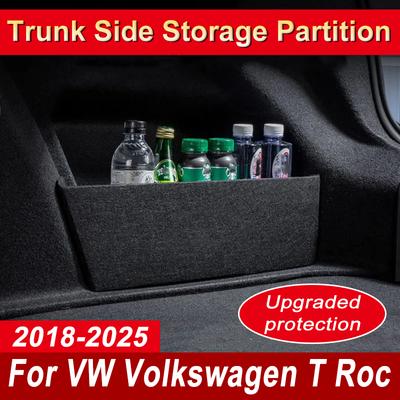 Części Samochodowe Do VW Do Volkswagen T Roc 2018~2024 2025 Przegroda Bagażnika Wielofunkcyjne Pudełko do Przechowywania Przegroda Boczna Bagażnika Samochodowego