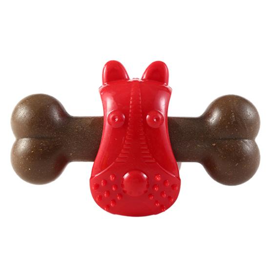 Hundekauknochen Knochenform Gummi Interaktives Hundekauspielzeug Leckerli-Spender Spielzeug für kleine mittlere Hunde Zahnpflege Training