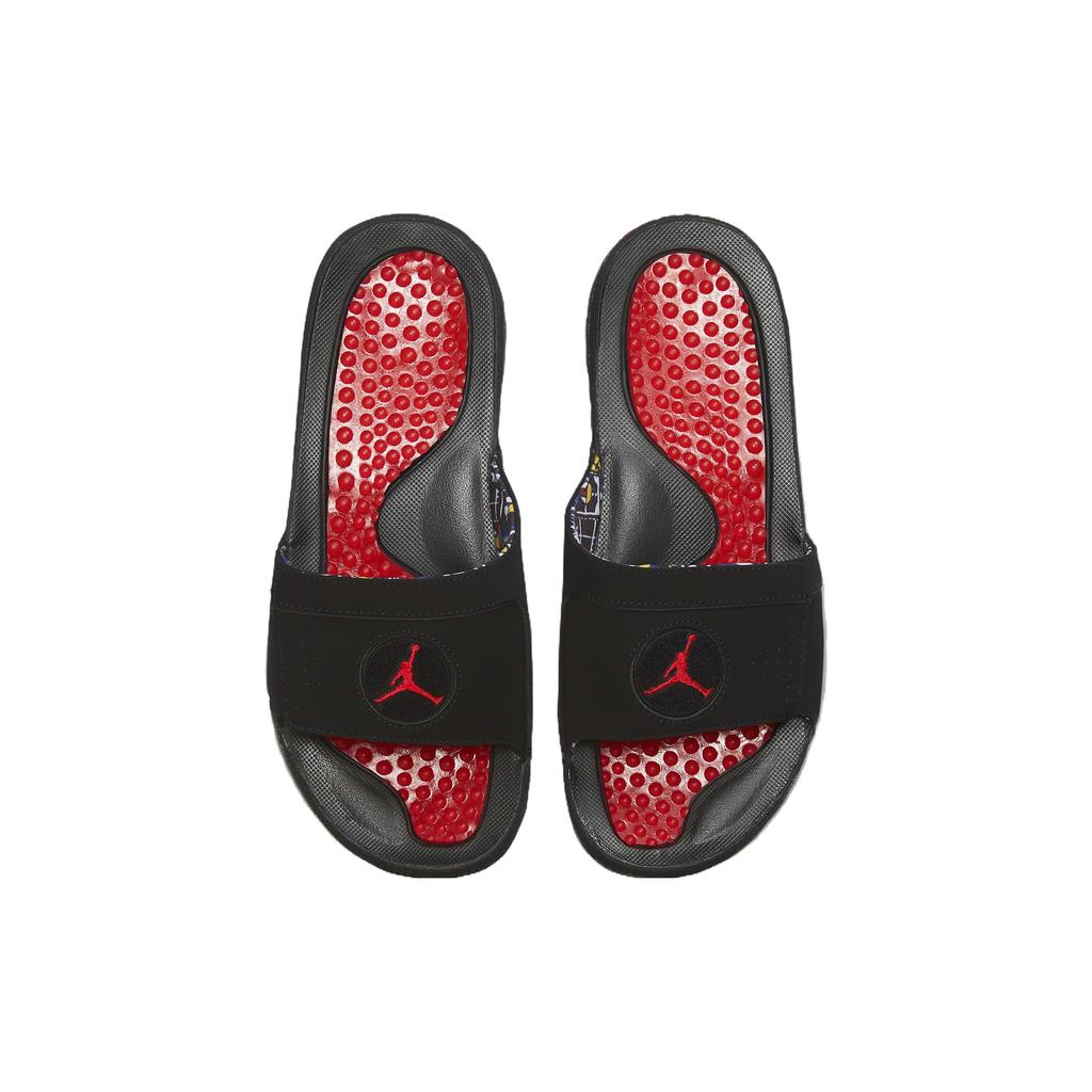 כפכפי סלייד אייר ג'ורדן הידרו 8 רטרו פלייאוף לגברים שחור ורסיטי-אדום לבן FD7674-001