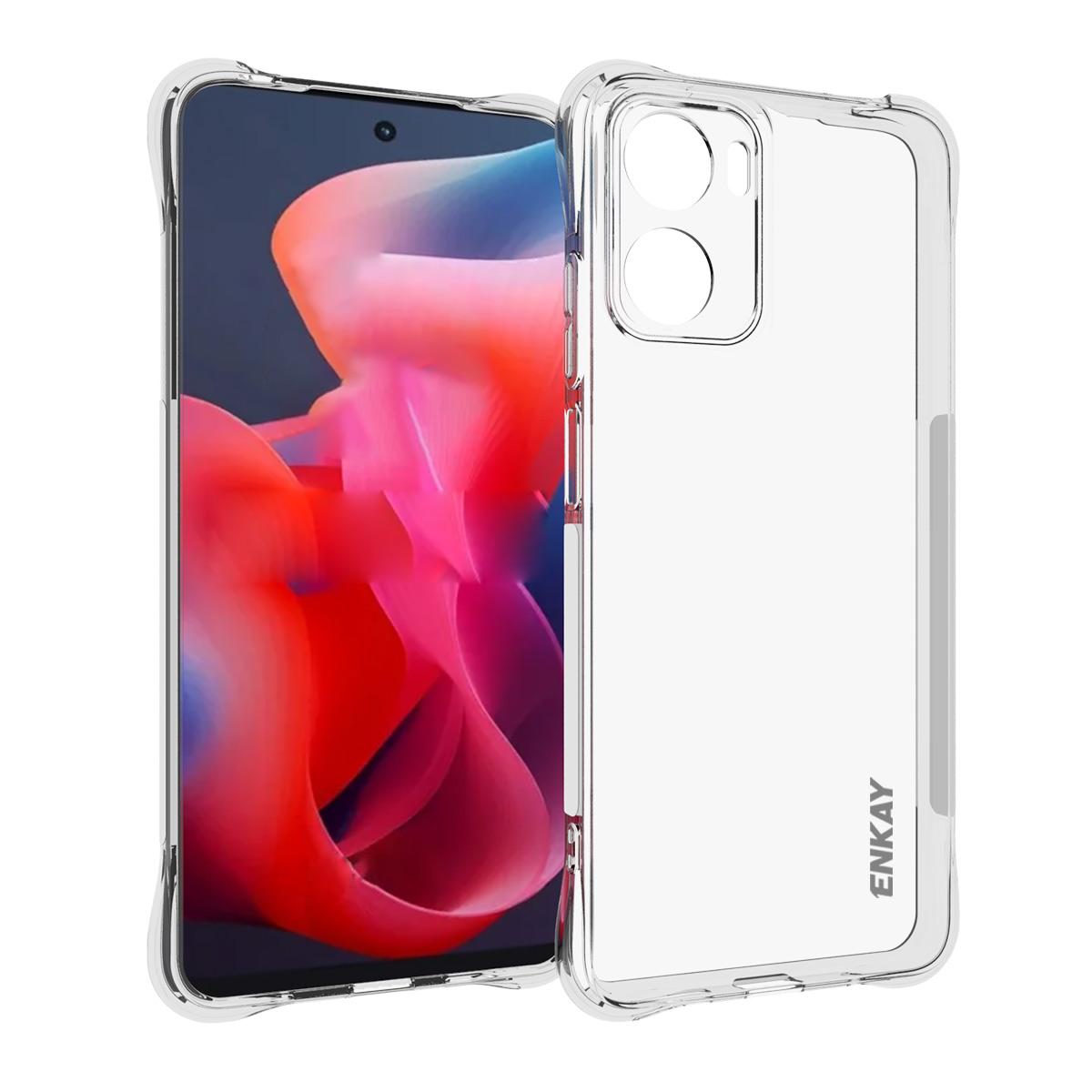 

Для Motorola Moto G05 4G прозрачный чехол для телефона ENKAY HAT PRINCE противоударный противоскользящий чехол TPU Transparent