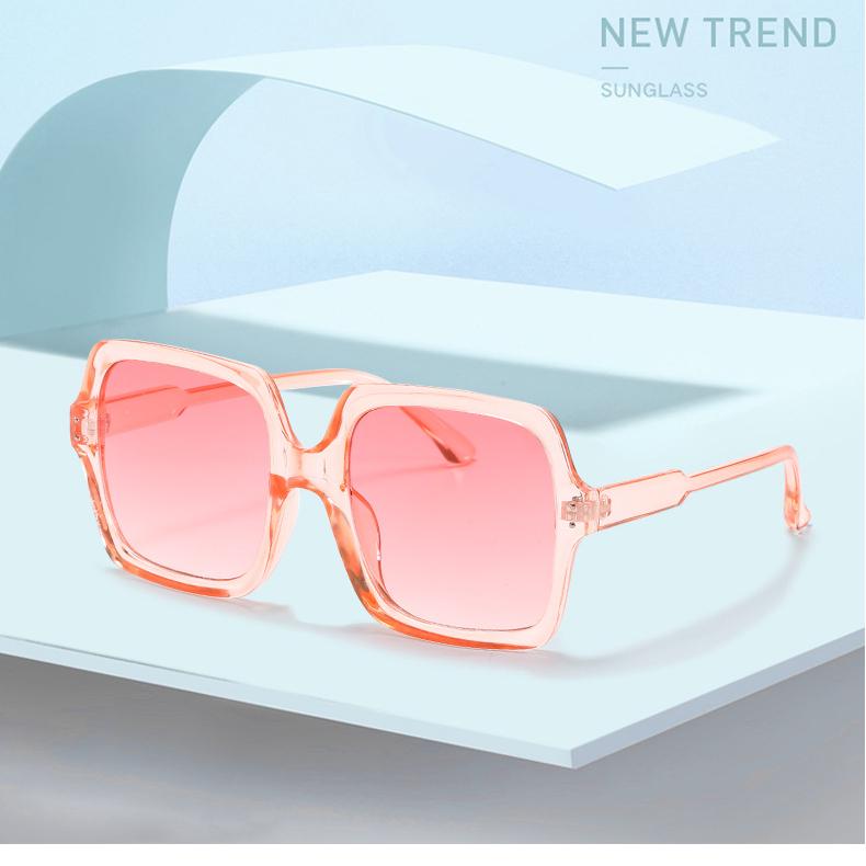 New Men's and Women's Sun Protection UV Protection Fashion Personality Retro Driving Street Shooting Concave Shape Large Frame Square Sunglasses