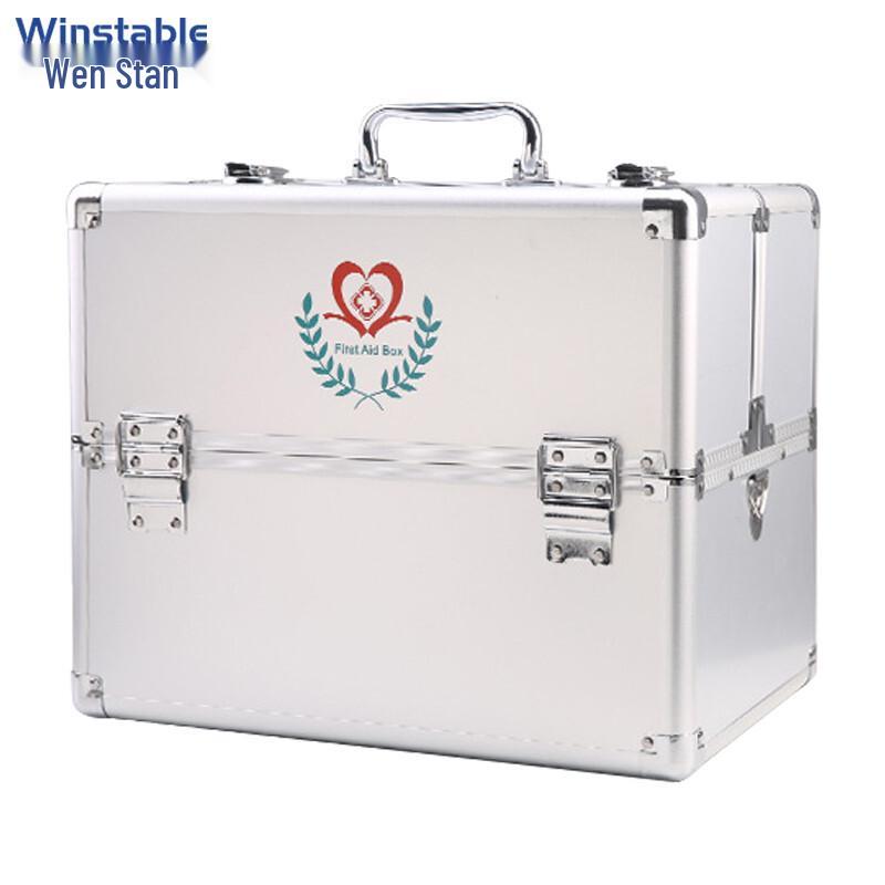 WINSTAN W1019 Portable Aluminum First Aid Kit (Empty) 300x220x245mm