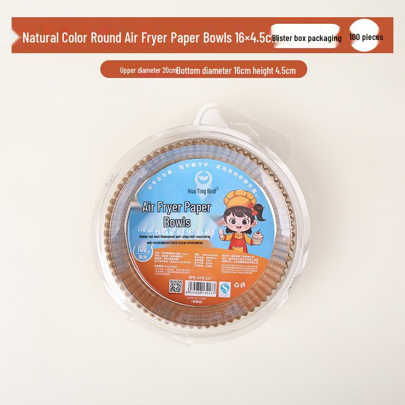 Ölbeständige Heißluftfritteusen- und Ofen-Papierbecher - Lebensmittelqualität, Runde Silikon-Backmatten