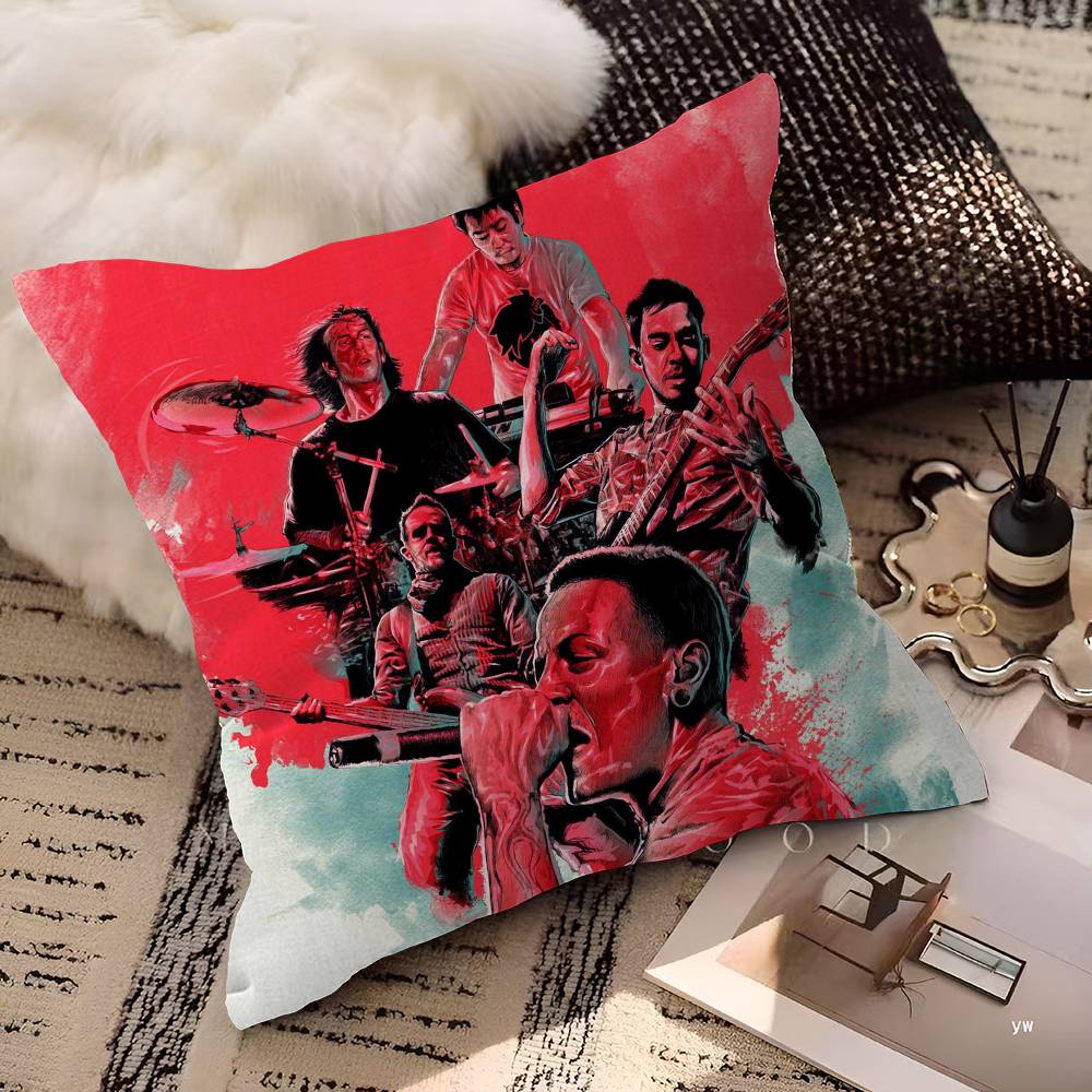 Rock Band L-Linkin Park Pillow Cover For Bedroom Room And Living Room Sofa Decorative Cushion Cover