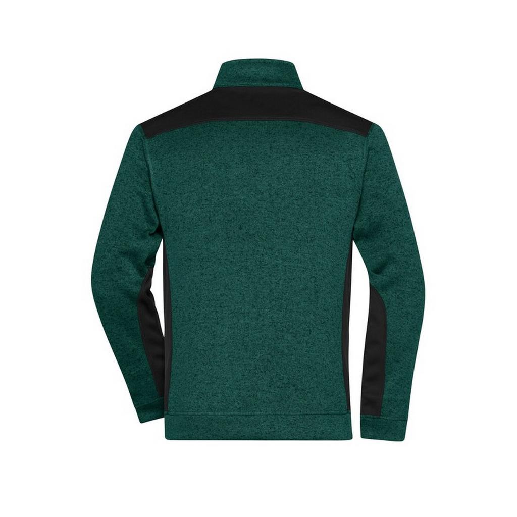 James and Nicholson Mens Strong Knitted Work Fleece Jacket