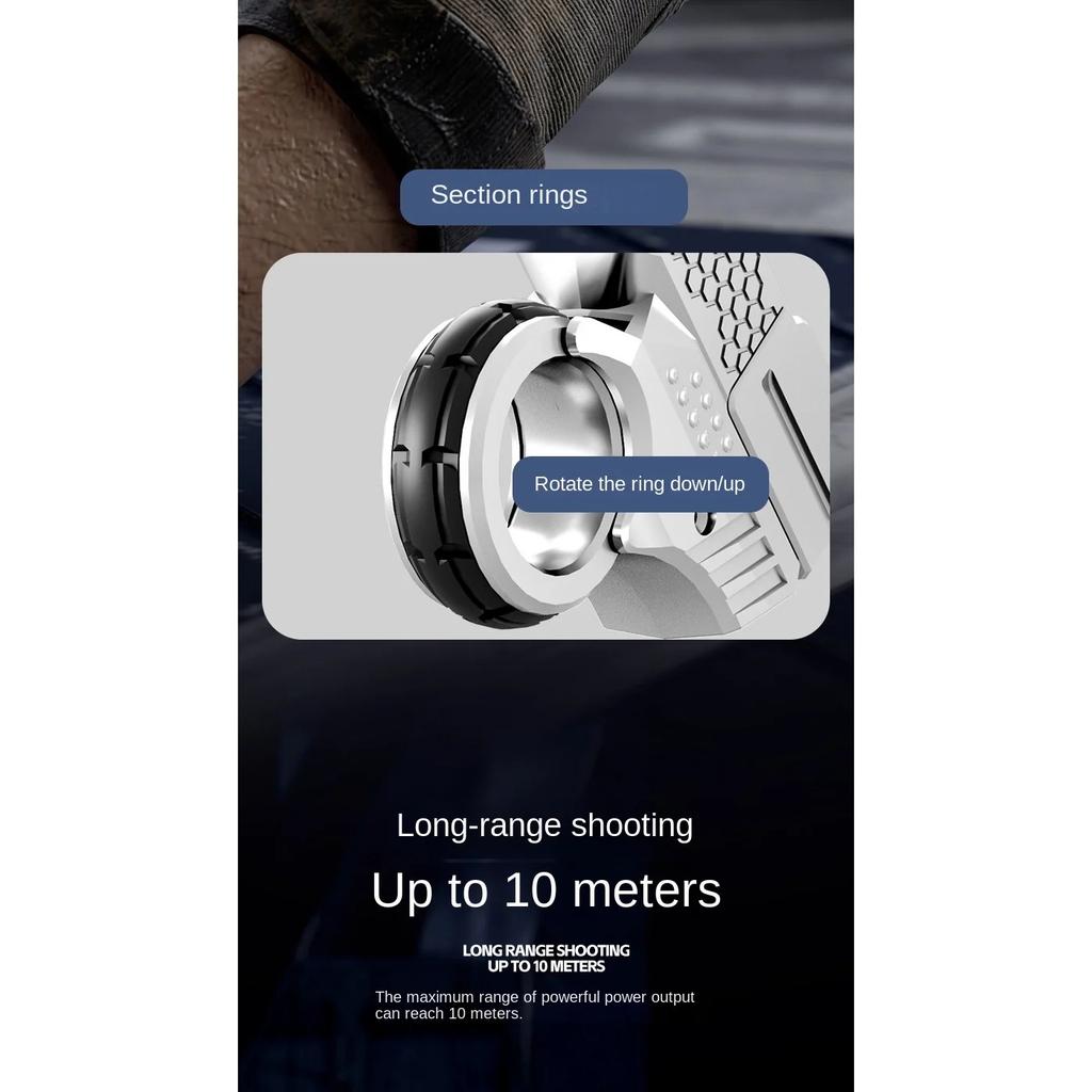 Toy Gun Stress Relief Ring EDC Mini Metal Agent Gold Finger Throwing Shell Fake Gun for Adults Boy Fingertip Gyro Fidget Spinner