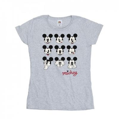 Womens/Ladies Mickey Mouse Many Faces Cotton T-Shirt