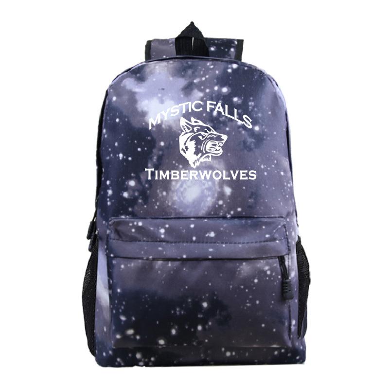 Vampire Diaries Peripheral Elementary and Secondary School Bags Grades 3-6 Casual Backpacks