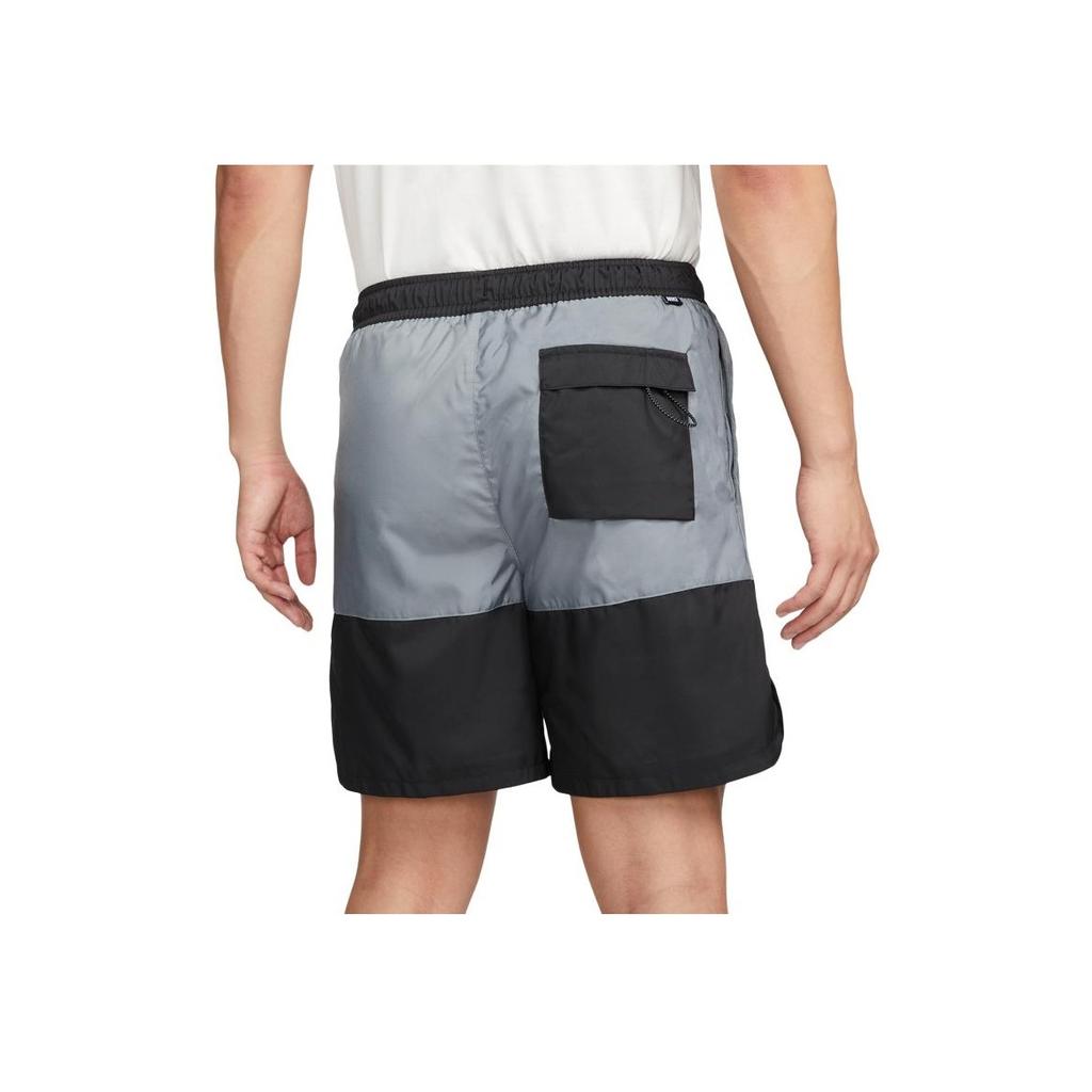 Nike Logo Print Woven Sports Shorts Men Bottoms Grey Black DM6832-010