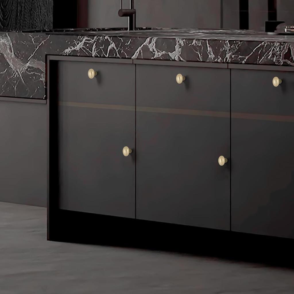 5 Pack Kitchen Cabinet Knobs Brushed Gold Oval Drawer Knobs Cupboard Handles Bathroom Dresser Cabinet Hardware Zinc Alloy JT-BG-K5