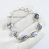 Oval Dendrite Opal Bracelet, 925 Sterling Silver Gemstone Bracelet