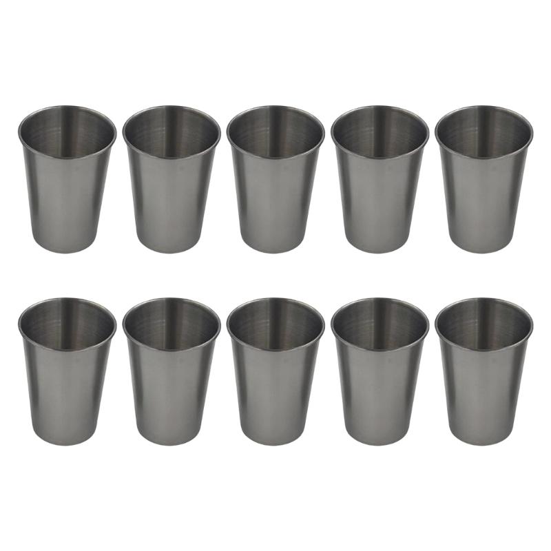 Set Of 10 Thermal Cups Functional Beer Cups Stainless Steel Tumblers For Beer Lover And Quality Lifestyle Enthusiasts
