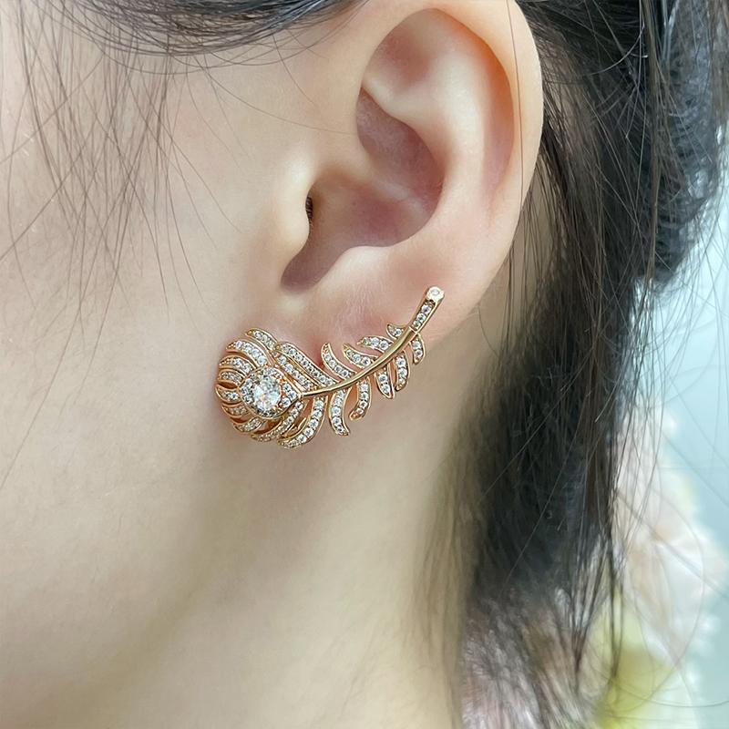 Musla Design Luxury Summer Trend Elegant Ladies Angel Shiny Ear Clip Jewelry Gift